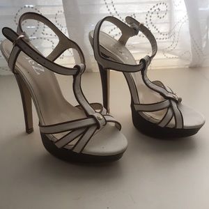 Brown/cream heels